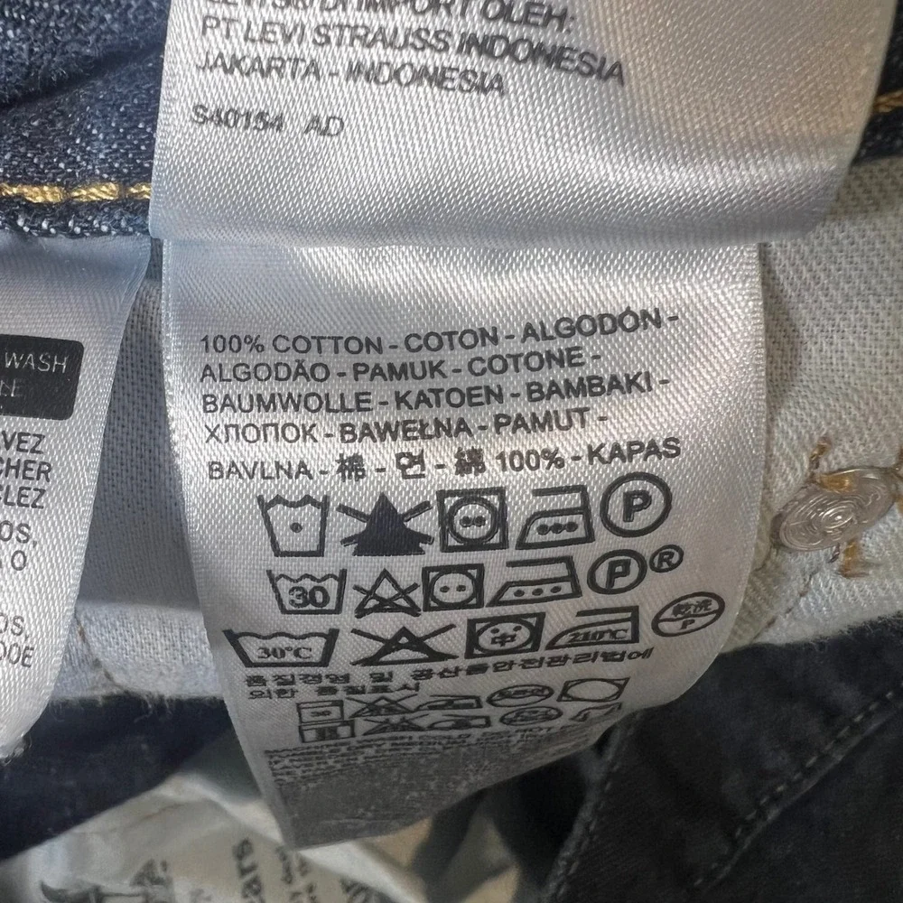 Levis 514 Straight Fit Jeans Mens 29x32 Dark Wash Indigo Blue Cotton Denim